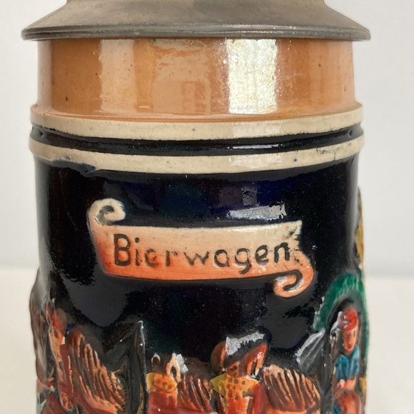 German Beer Stein of Beer Wagon - Picture 6 of 11